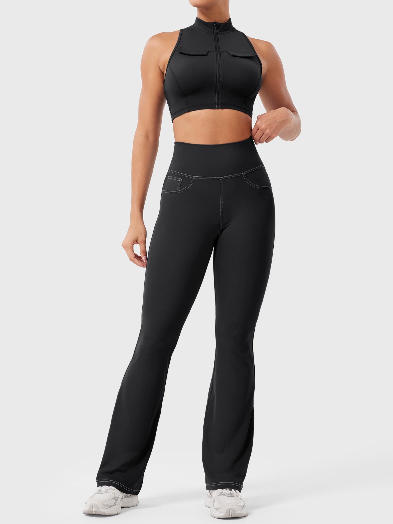 Yeoreo Bernicy CoreFlex™ Faux Denim Flared Leggings