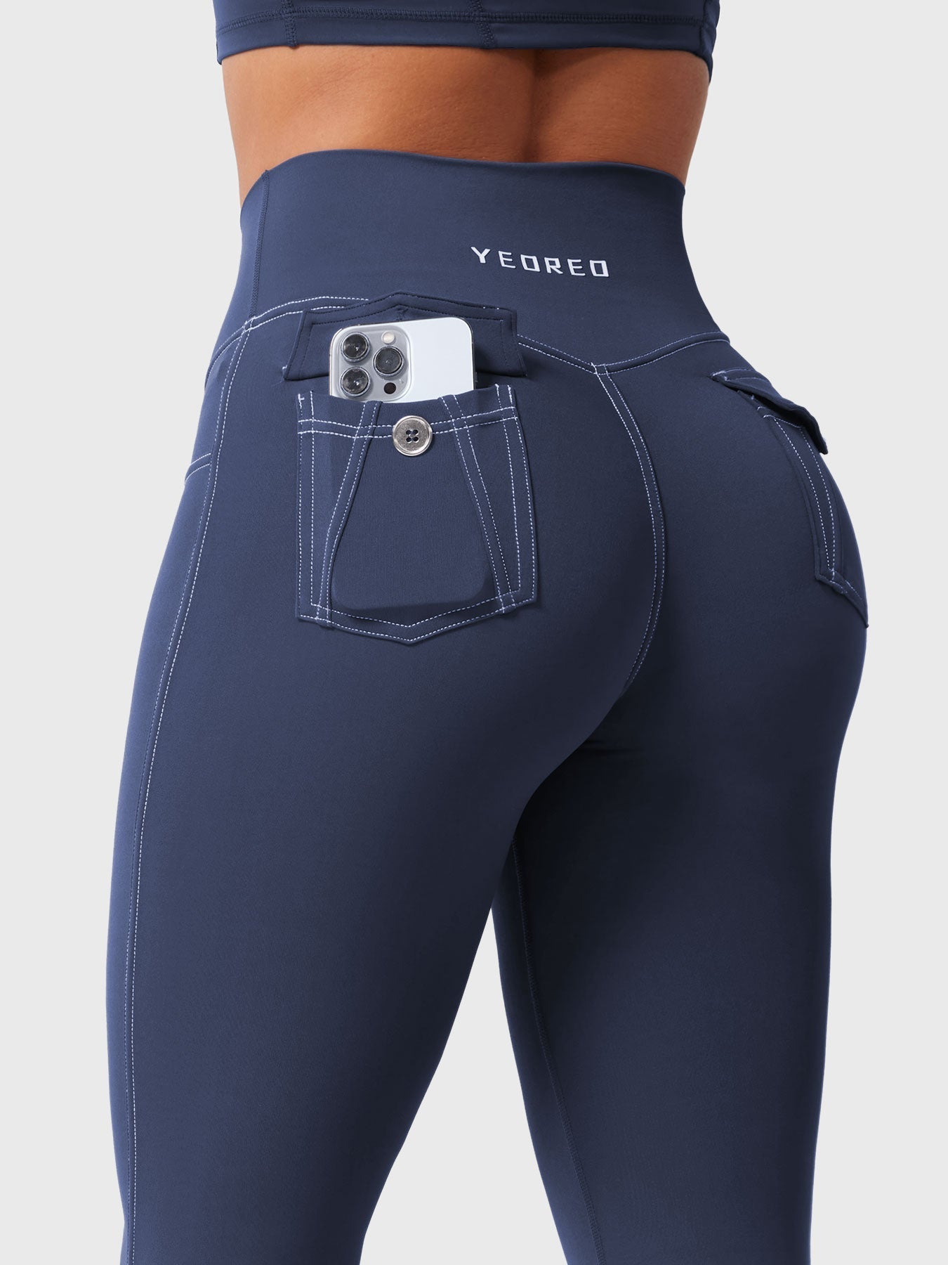 Yeoreo Bernicy CoreFlex™ Faux Denim Flared Leggings