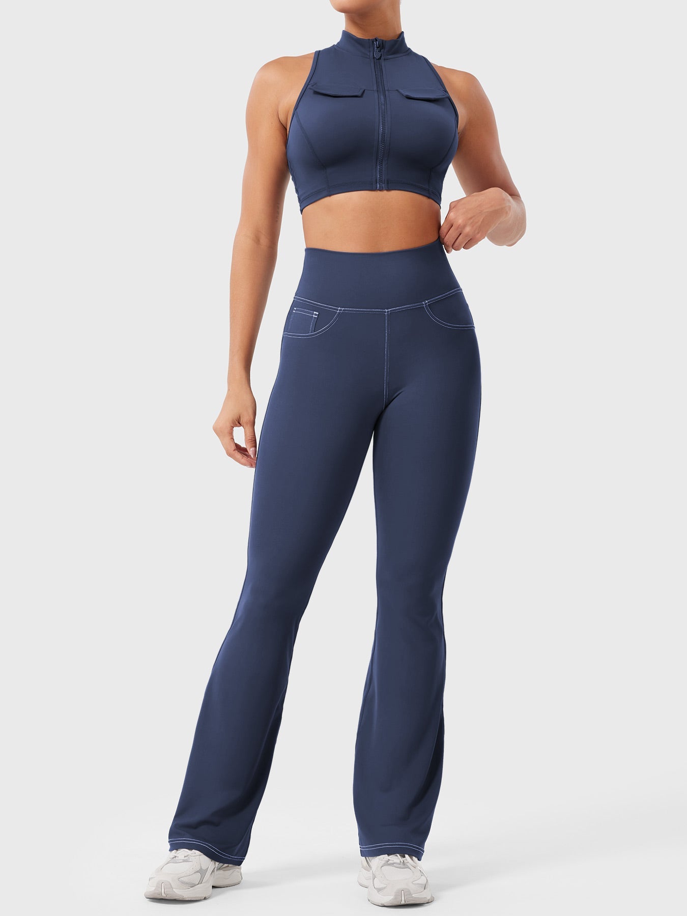 Yeoreo Bernicy CoreFlex™ Faux Denim Flared Leggings