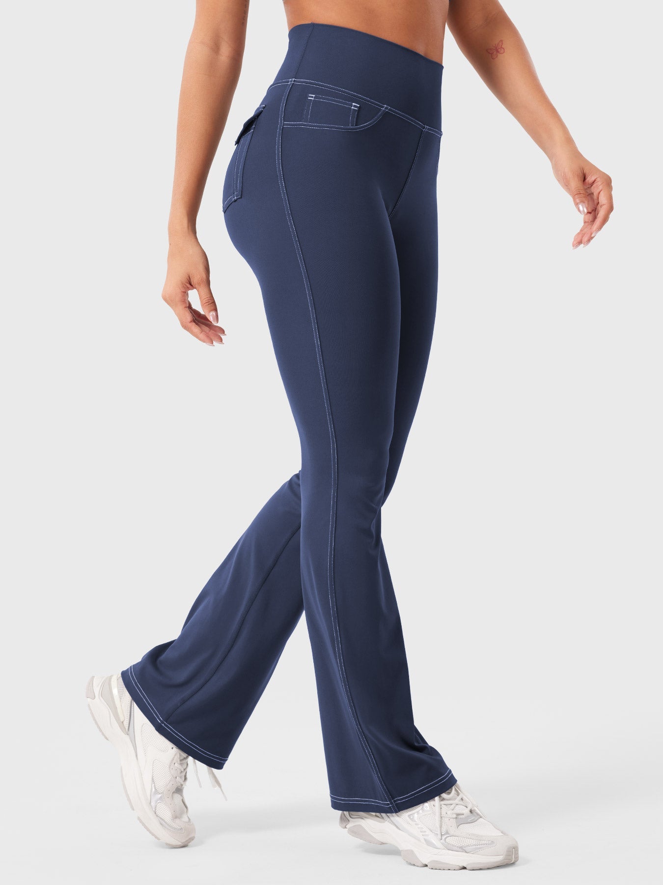 Yeoreo Bernicy CoreFlex™ Faux Denim Flared Leggings