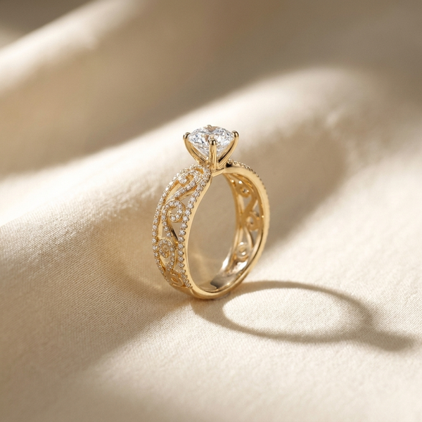 Maison Osonn rings on cream silk