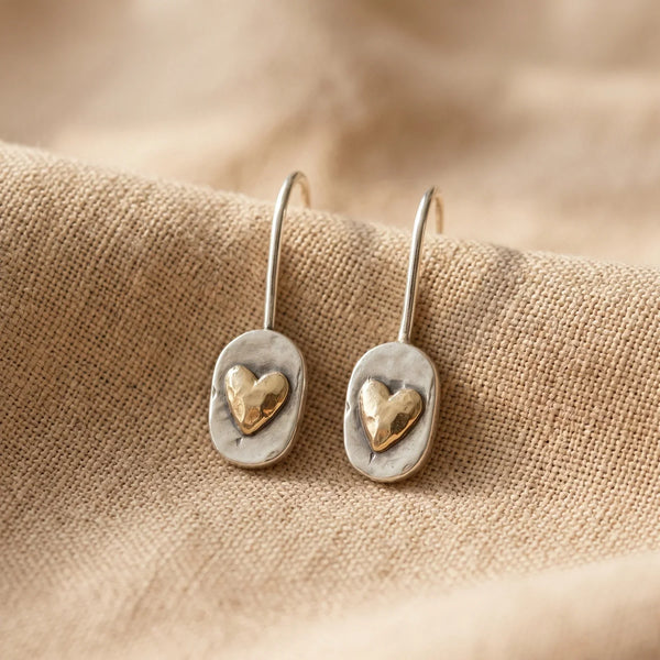 Graceful Silver Heart Earrings — image 1