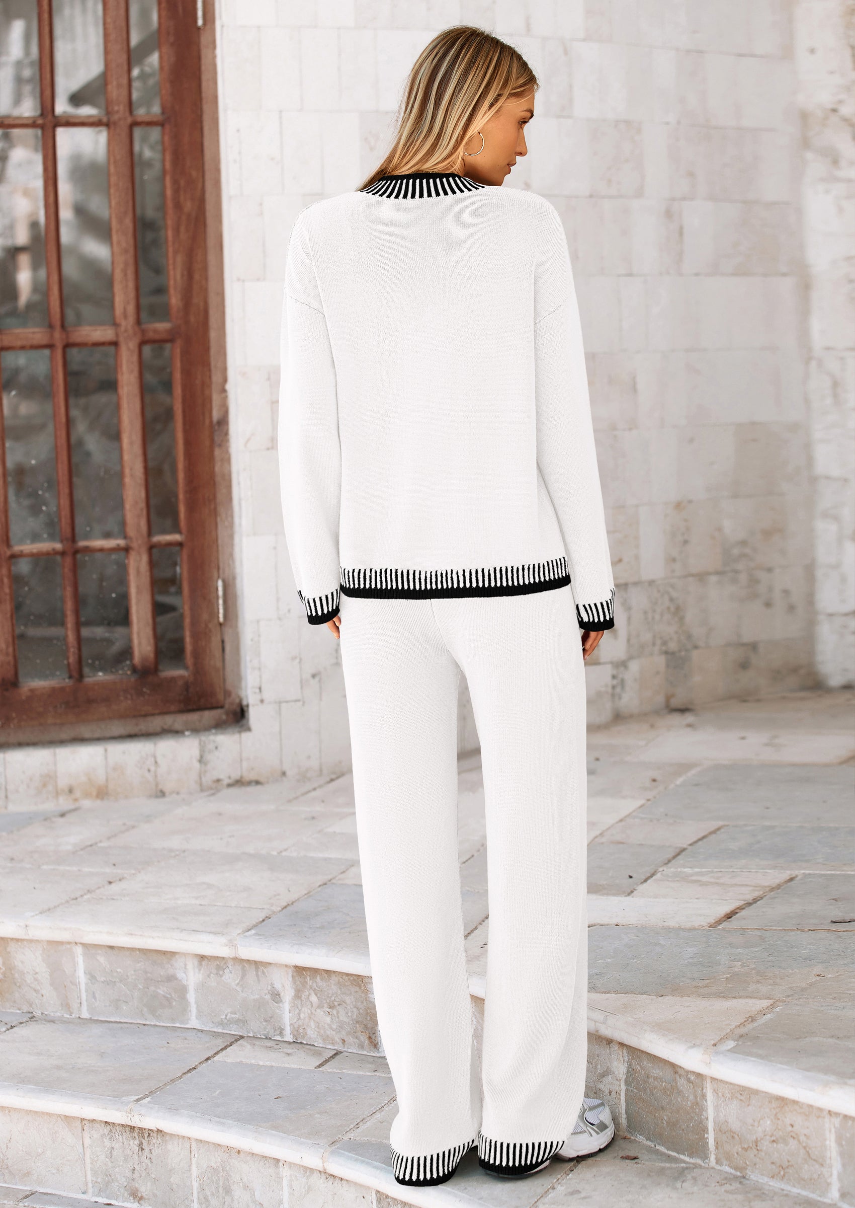 Osonn Lounge Sets for Women Fall Loungewear 2 Piece Outfits Cardigan Sweaters Track Suit Matching Winter Clothing