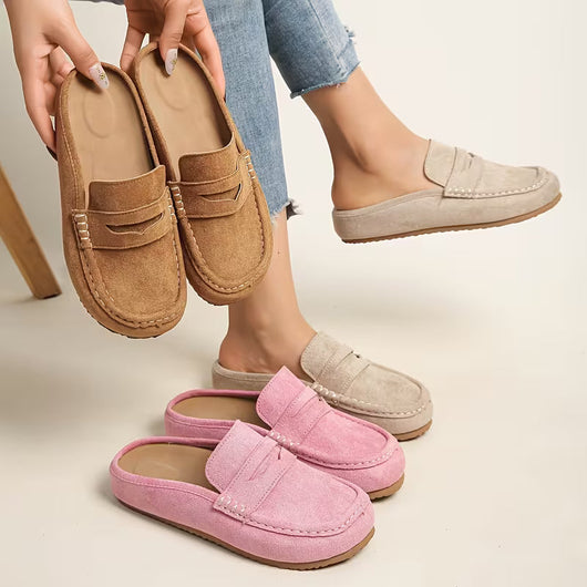 Nora Suede Mule Loafers – Slip On, Step Out, Feel Amazing