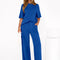Osonn Women's Summer 2 Piece Lounge Set Short Sleeve Tops Wide Leg Pants Spring Vacation Travel Outfits Clothes