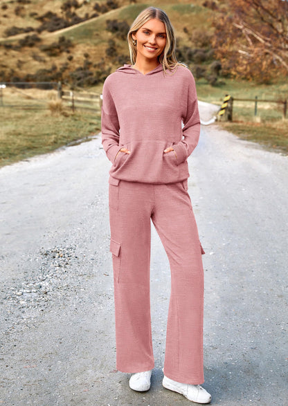 Osonn 2 Piece Sets For Women Fall Sweatsuits Outfits Lounge Matching Hoodie Set Travel Track Suits Winter Clothes