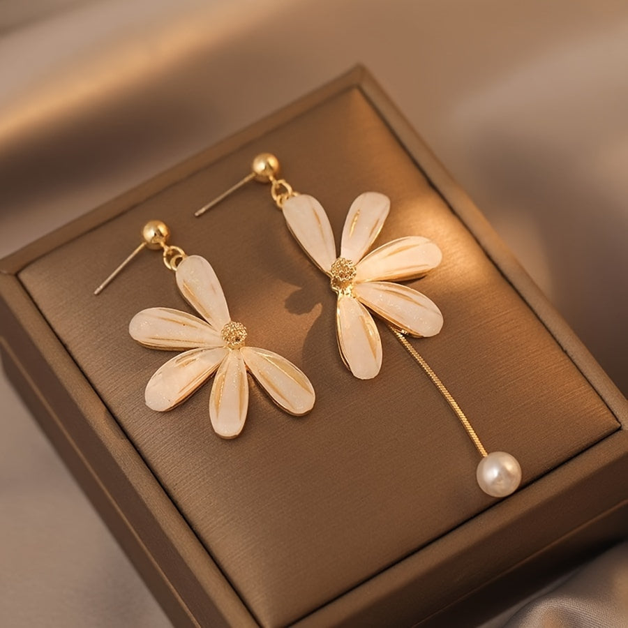 Daisy Flower French Earrings — image 1