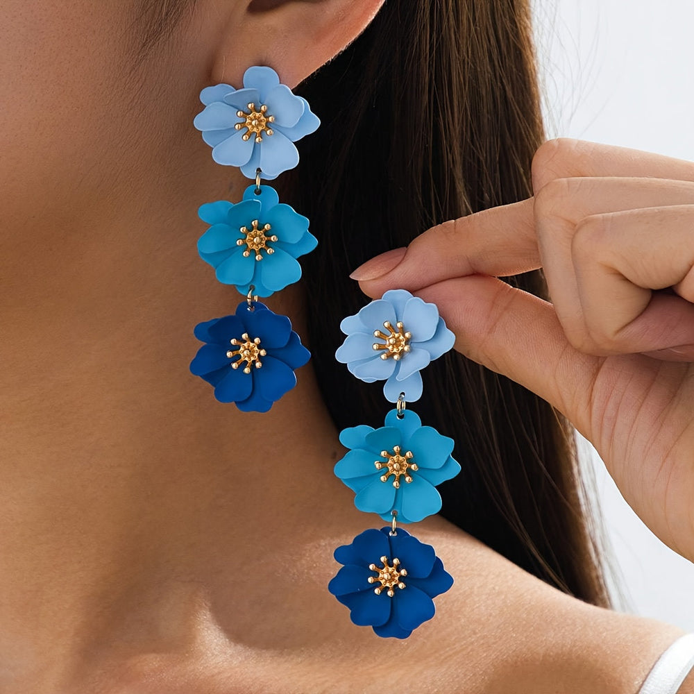 Timeless Vibrant Floral Earrings — image 2