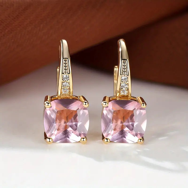 Mystic Stone Gold Hoop Earrings — image 6