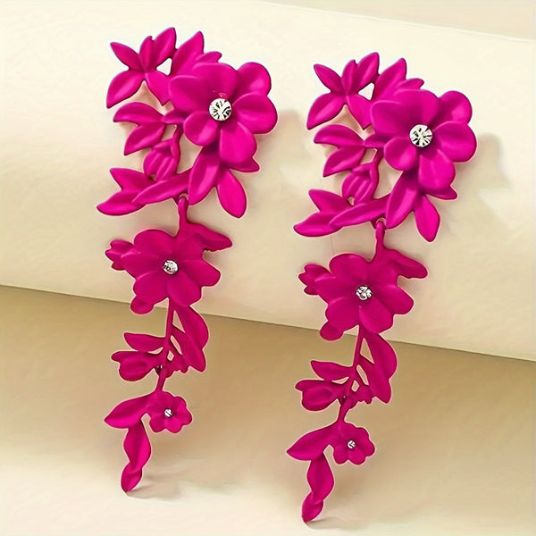 Exquisite Flower Leaf Earrings — image 1