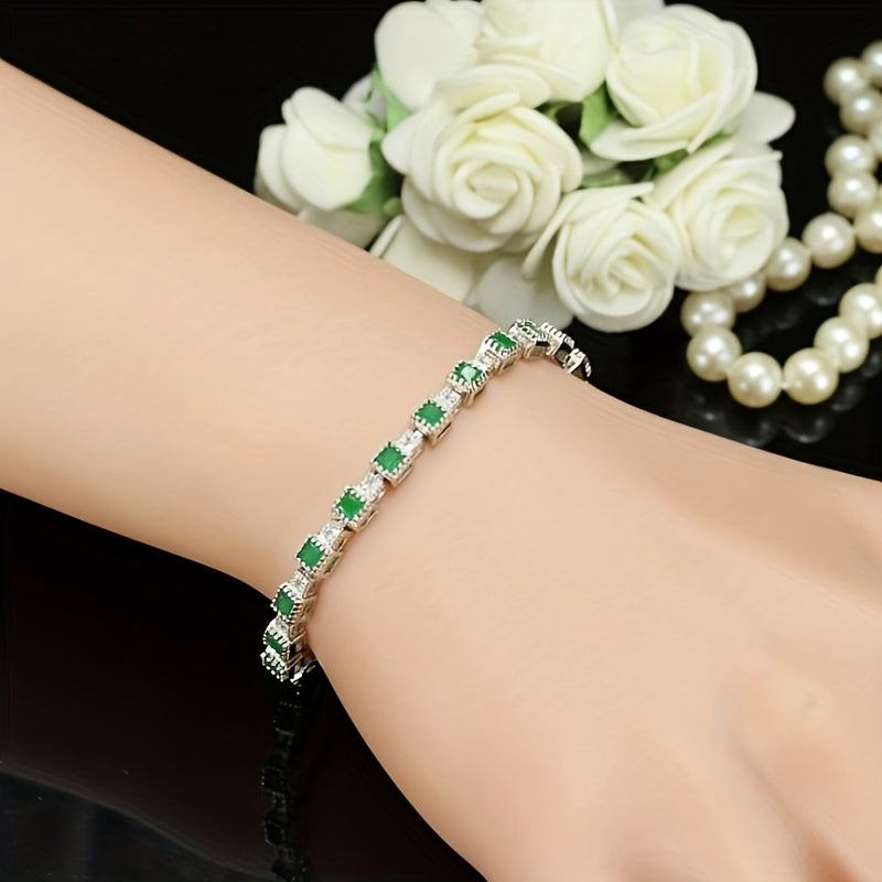 Zirconia Square Tennis Bracelet — image 3