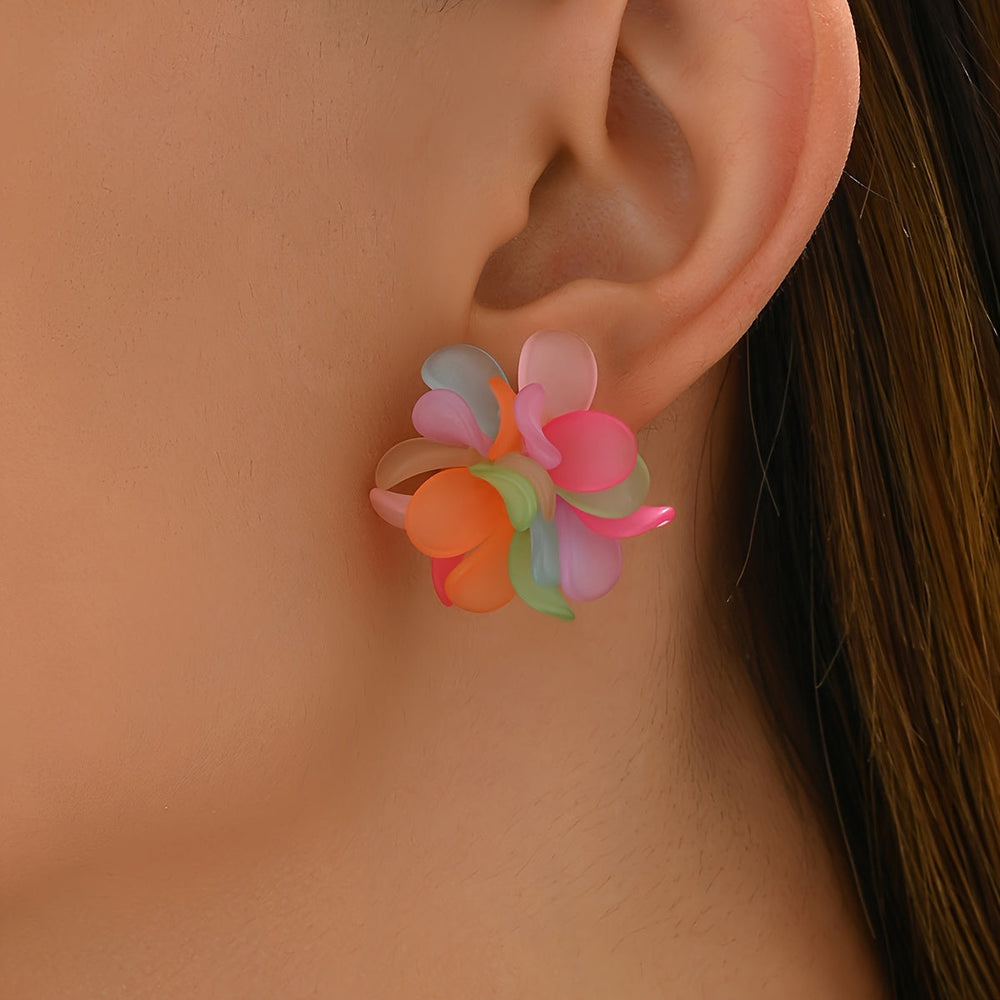 Bohemian Multicolor Petals Earrings — image 2