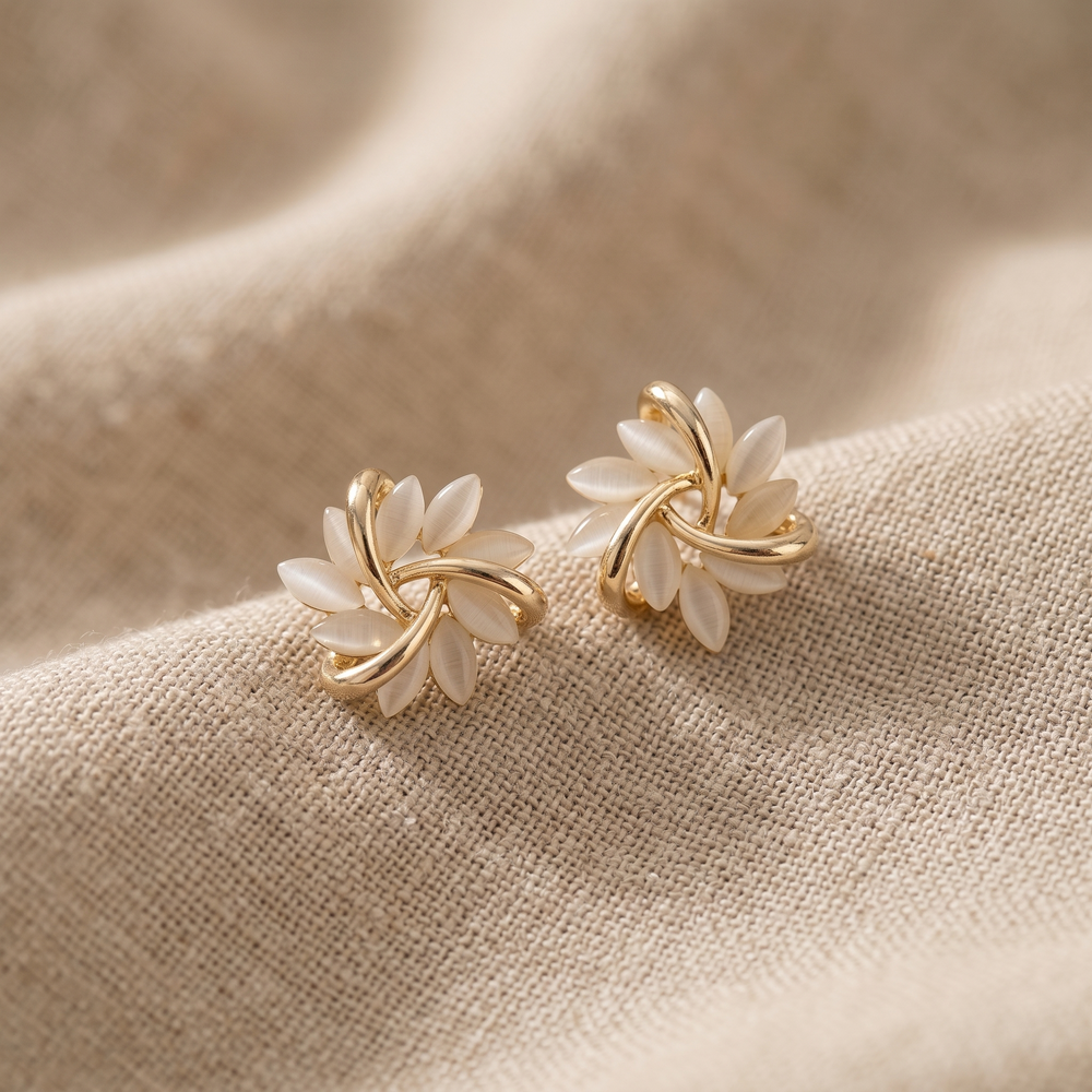 Luxe White Opal Earrings — image 1