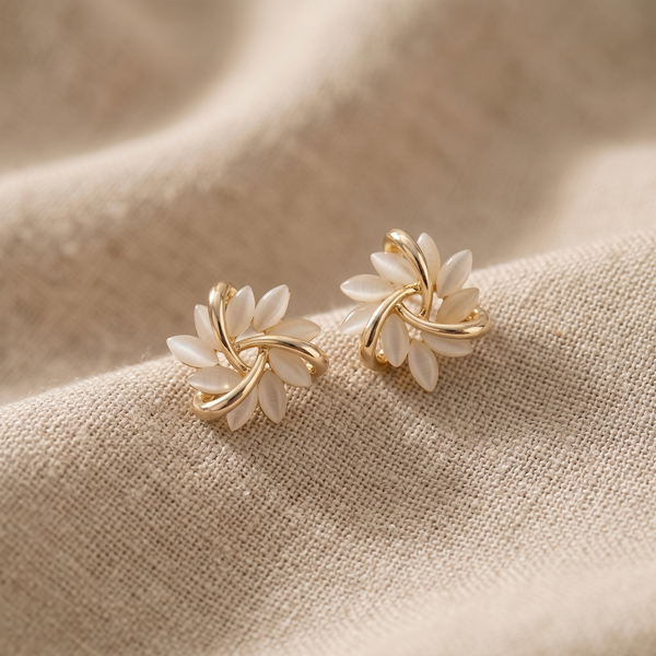 Luxe White Opal Earrings — image 1