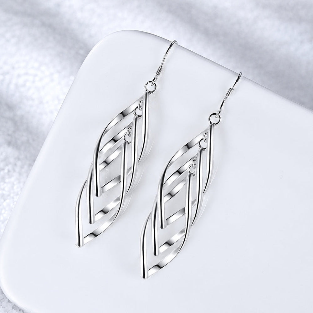 Woven Wave White Gold Earrings — image 1