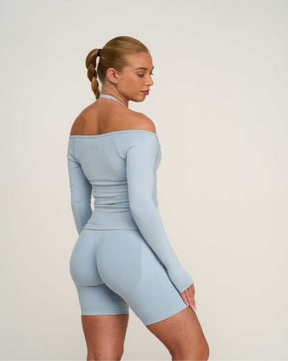 Elevate™ Sculpting Seamless V-Neck Top | Blue Haze