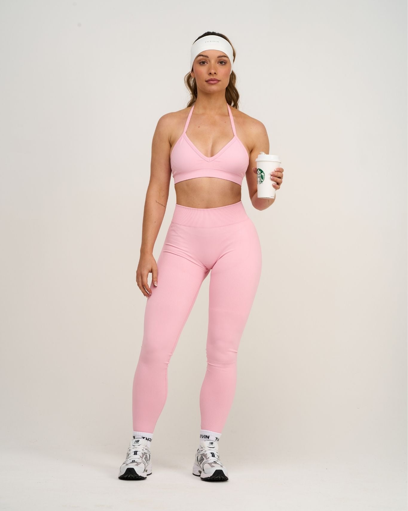 Elevate™ Sculpting Seamless Adjustable Halter Bra | Cotton Pink