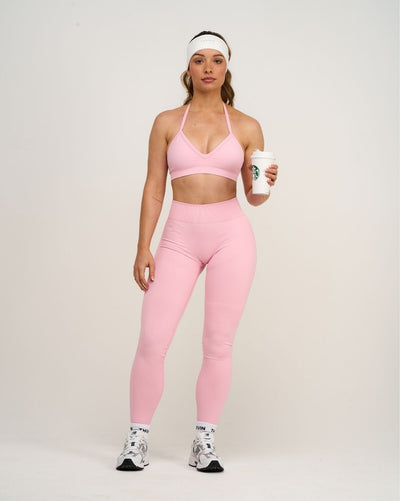Elevate™ Sculpting Seamless Adjustable Halter Bra | Cotton Pink
