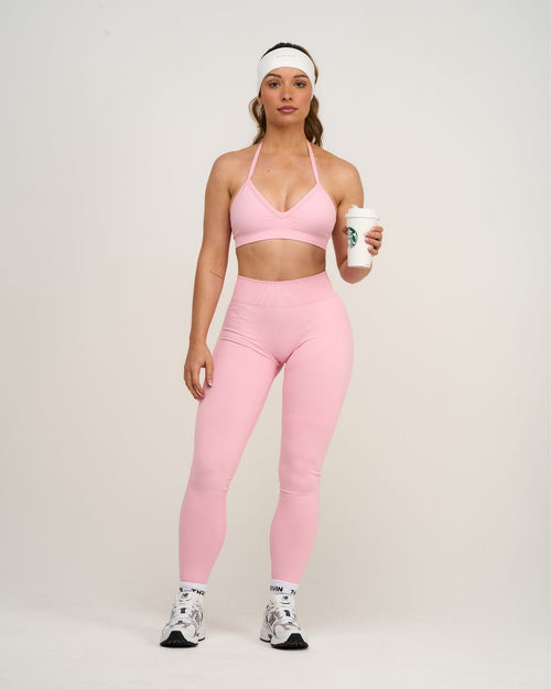 Elevate™ Sculpting Seamless Adjustable Halter Bra | Cotton Pink