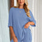 Osonn Women's Two Piece Lounge Set Summer Casual Oversized Shirts Biker Shorts Matching Airport Travel Outfit
