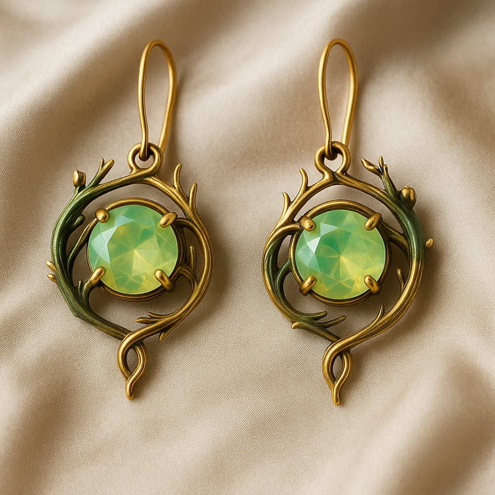 Green Opal Nature Earrings — image 1