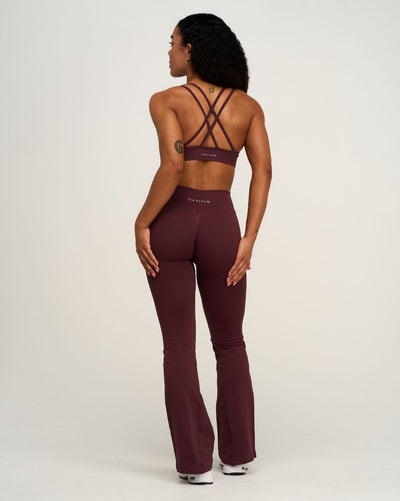 Elevate™ Sculpting Mid V-Waist Scrunch Flare | Dark Mauve