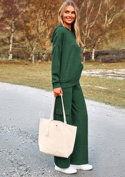 Osonn 2 Piece Sets For Women Fall Sweatsuits Outfits Lounge Matching Hoodie Set Travel Track Suits Winter Clothes