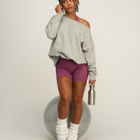 The Essential Collection Off The Shoulder Wool Blend Sweater | Grey Melange