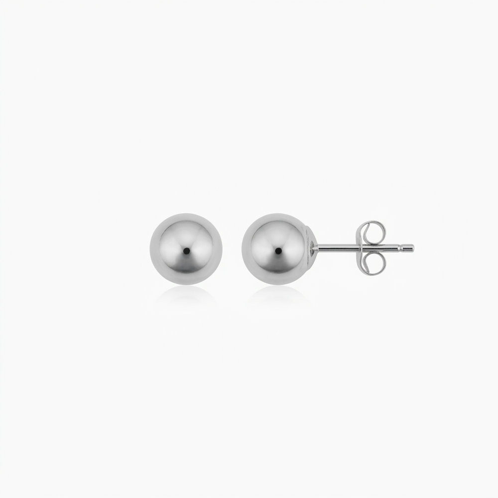 Have a Ball White Gold Studs — image 1