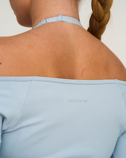 Elevate™ Sculpting Seamless V-Neck Top | Blue Haze