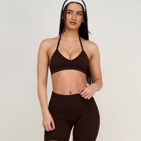 Elevate™ Sculpting Seamless Adjustable Halter Bra | Coffee