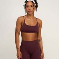Elevate™ Sculpting Seamless Scoop Neck Bra | Dark Mauve