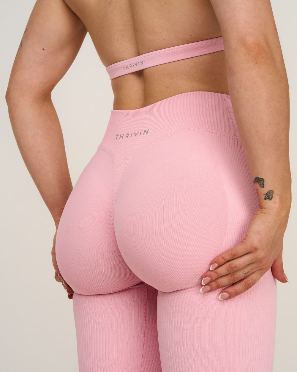 Elevate™ Sculpting Mid V-Waist Scrunch Flare | Cotton Pink