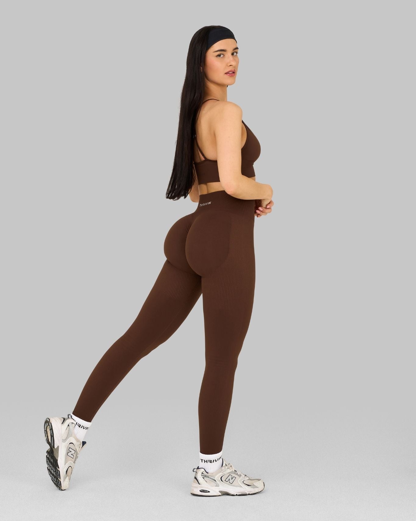 Elevate™ Sculpting High Waist Scrunch Leggings | Bourbon Brown