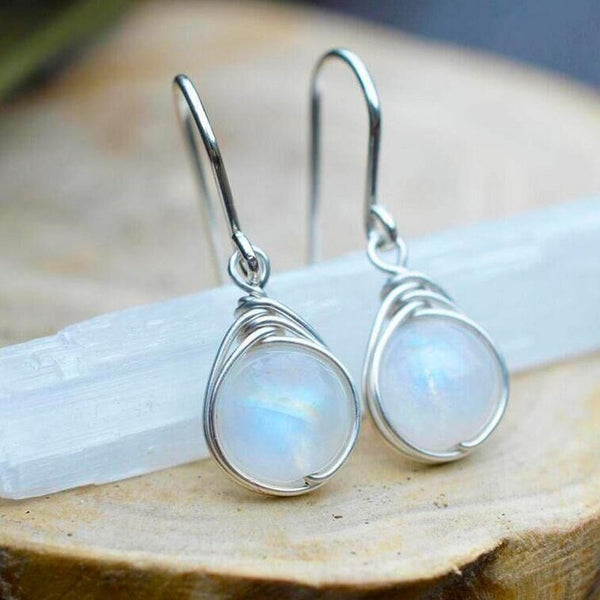 Vintage Filled Hook Drop Earrings — image 1