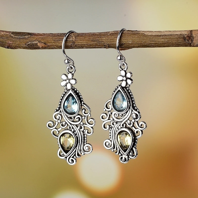 Pear Crystal Boho Earrings — image 2