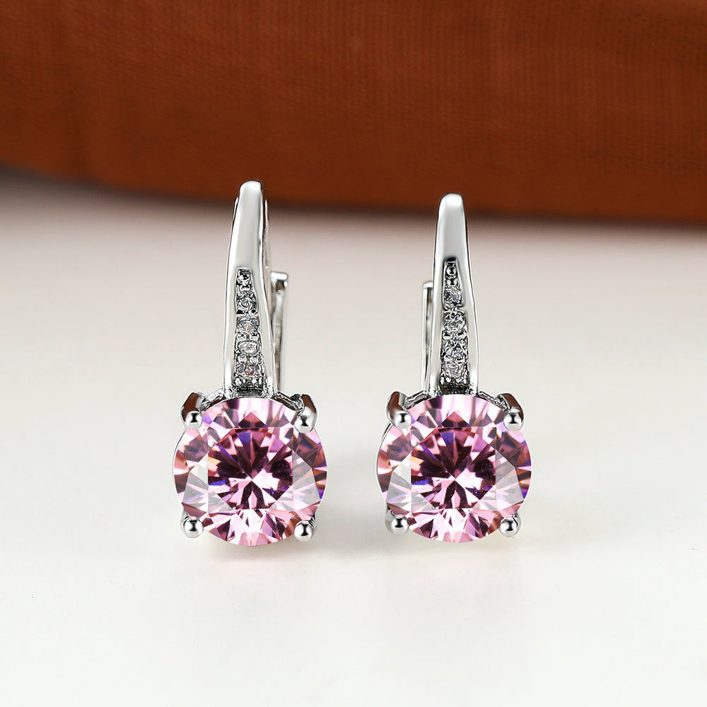 Vintage Round Cut Hook Earrings — image 2