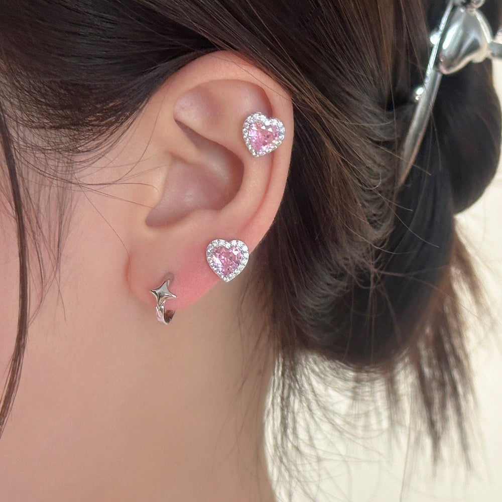 Delicate Zirconia Heart Earrings — image 3