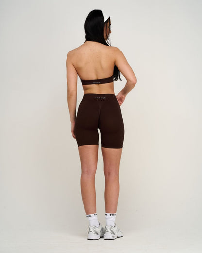 Elevate™ Sculpting Seamless Adjustable Halter Bra | Coffee