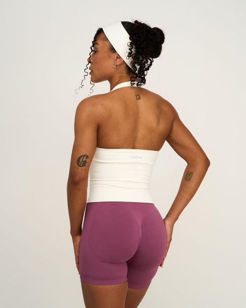 Elevate™ Sculpting Seamless Halterneck Top | Cream