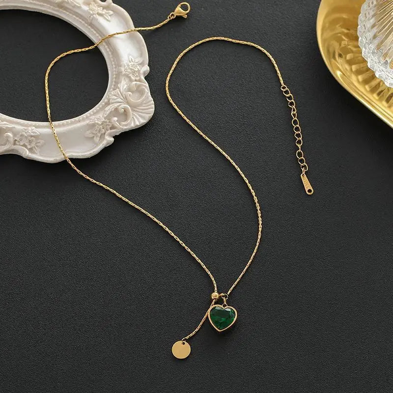 Juliette Veyron Emerald Heart Necklace — image 2