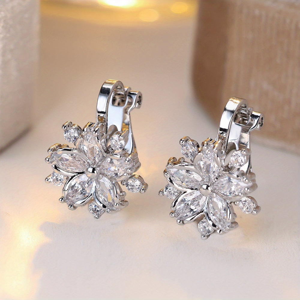 Delicate Blossom Zirconia Earrings — image 2