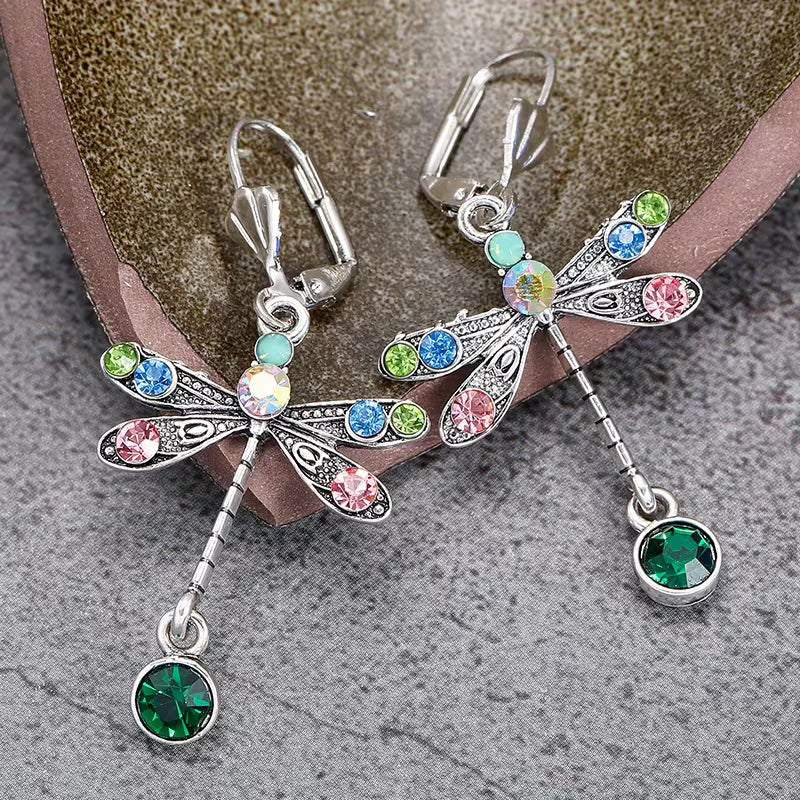 Elegant Carved Dragonfly Earrings — image 1