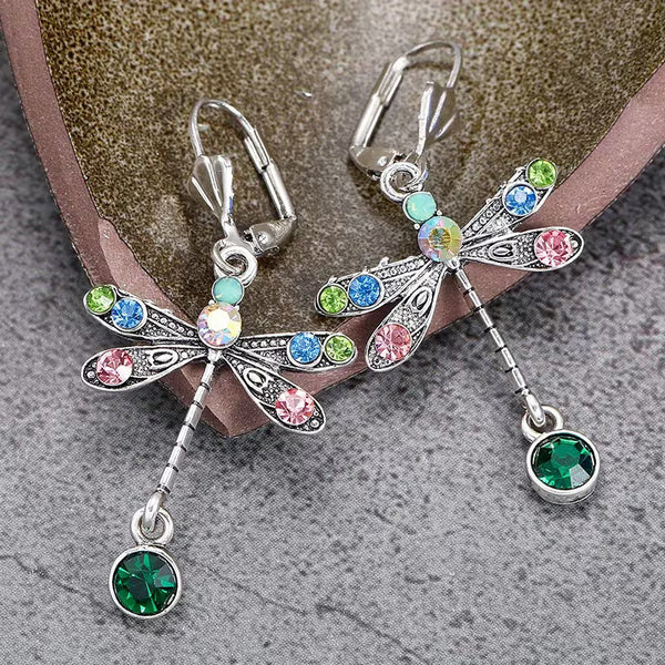 Elegant Carved Dragonfly Earrings — image 1