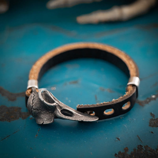 Raven Leather Adjustable Bracelet — image 1