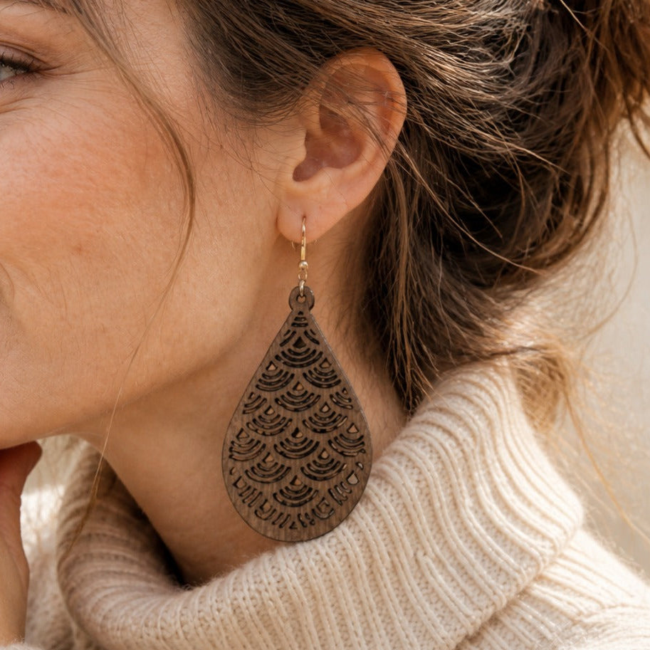 Floral Drop Boho Earrings — image 1