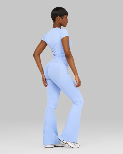 Elevate™ Sculpting Mid V-Waist Scrunch Flare | Glacier