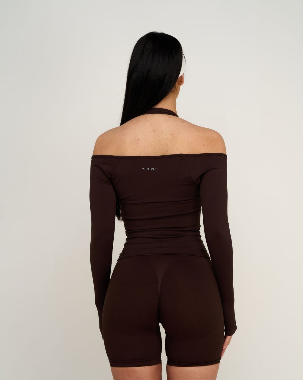 Elevate™ Sculpting Seamless V-Neck Top | Coffee