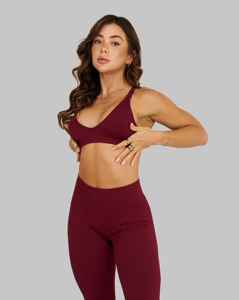 Elevate™ Sculpting Seamless High Apex Bra | Fine Wine