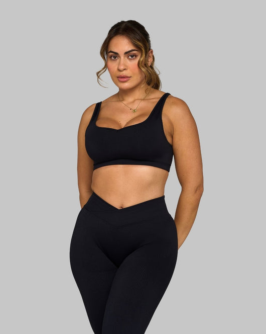 Elevate™ Sweetheart Impact Bra | Night Black